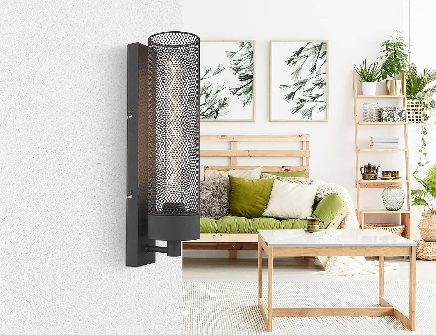 Wall lamp Hans 1-light Black 2