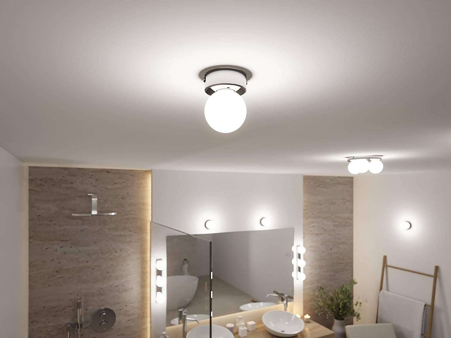 Gove Ceiling light Opal glass Chrome 1-light 3