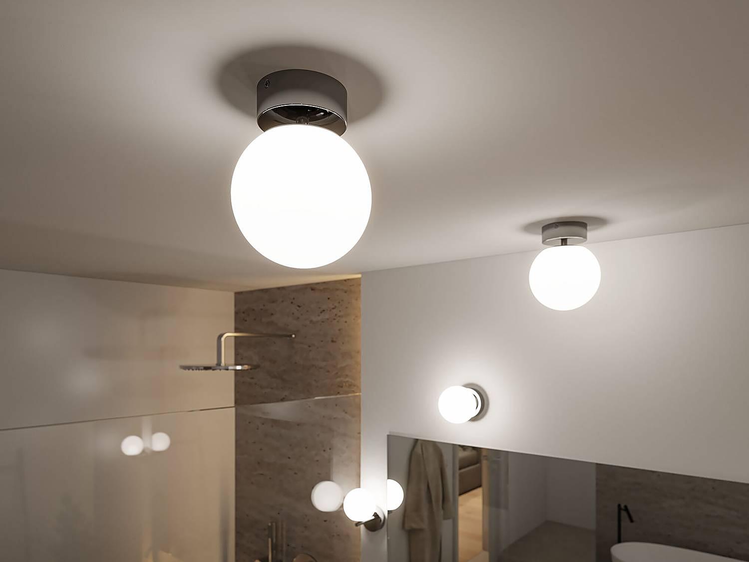 Gove Ceiling light Opal glass Chrome 1-flame 17cm 3