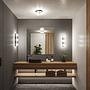 Gove Rondel Ceiling Light Opal Glass Aluminum 3-light 3