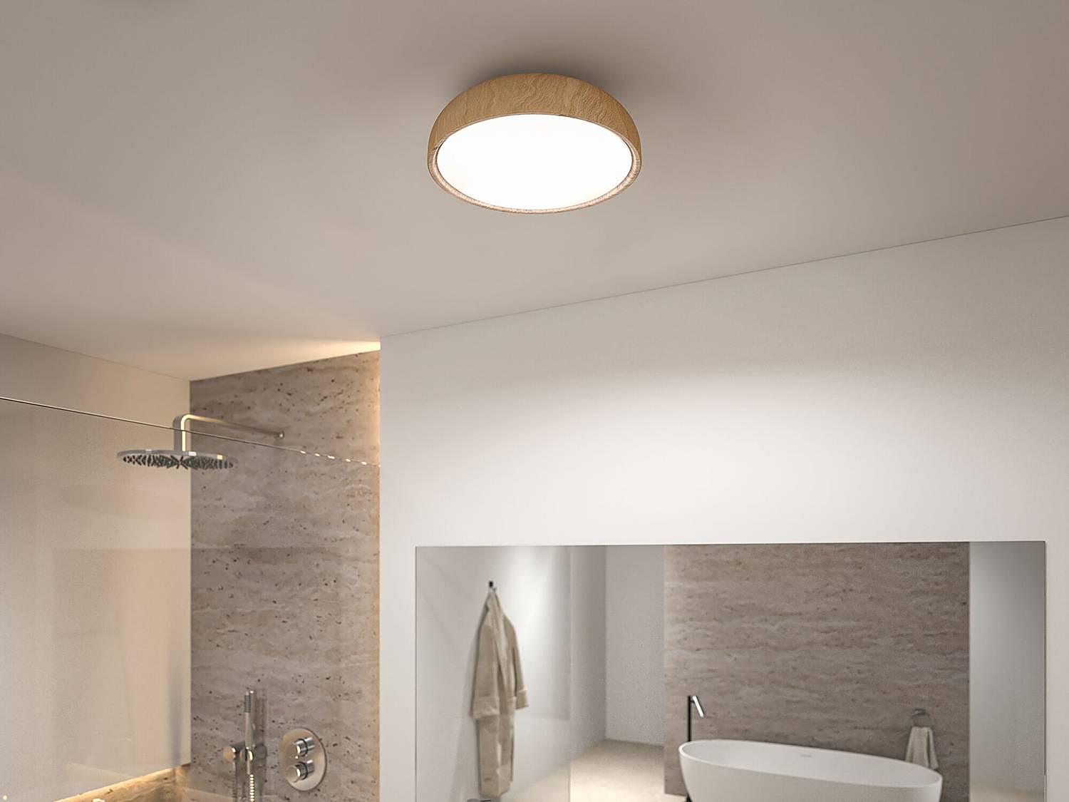 1-Flame Ceiling Light Oka Acrylic Glass Light Brown 3