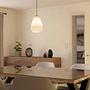 Caprarola Frosted Pendant Lamp Glass Steel Single-flame 2