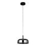 LED pendant light Frisbee Steel Smoked Glass Black 2