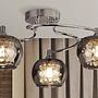 Ceiling light Lovell Smoked glass Silver 1