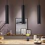 1-Flame Pendant Lamp Urail Catalejo Aluminum Black 3