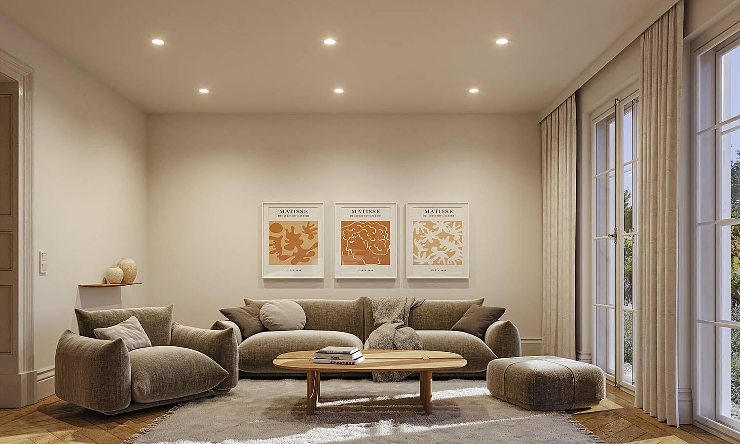 3x Recessed light Cole Coin White 2