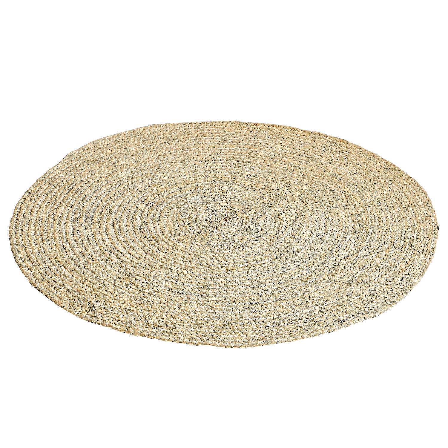 Ibo Teppich Jute Baumwolle Creme 60cm 3