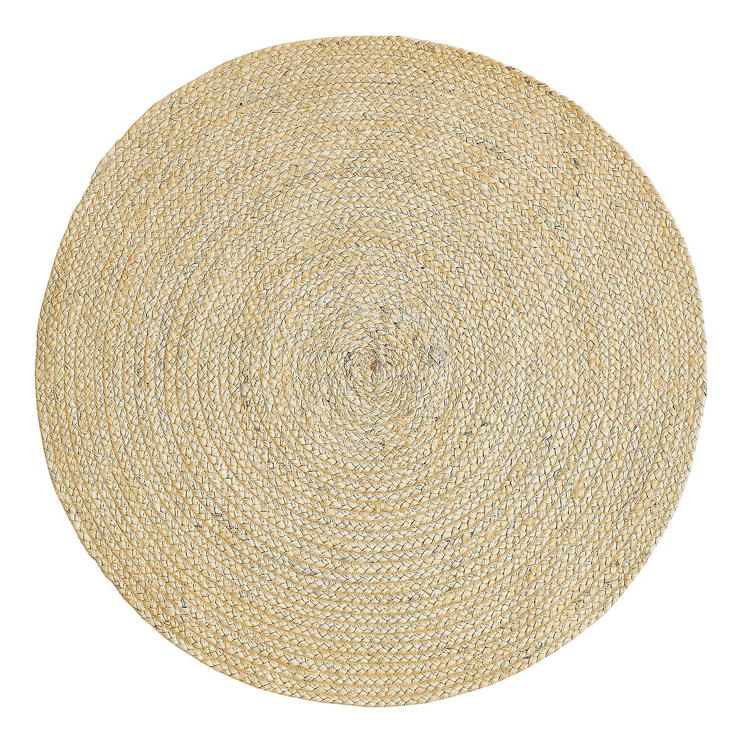 Ibo Teppich Jute Baumwolle Creme 60cm 1