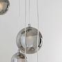 12-flame pendant lamp Symphony steel glass silver 3