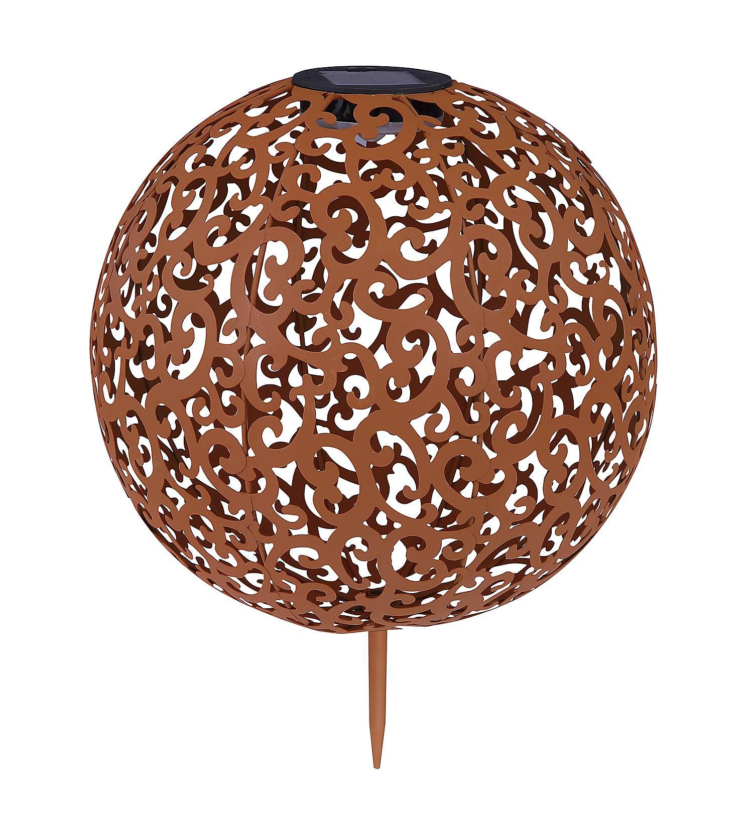 Sun lamp Mandala iron rust brown 3