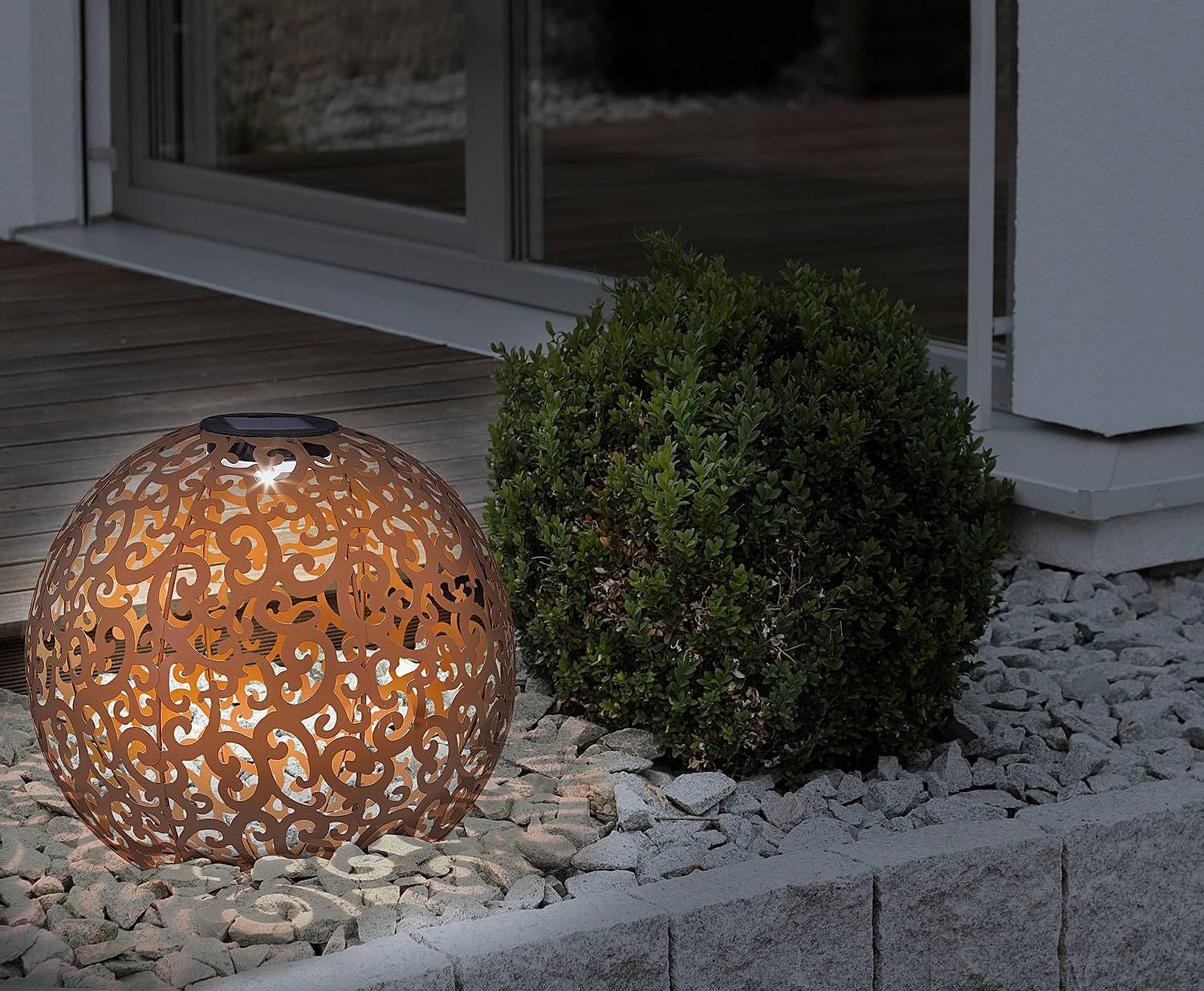 Sun lamp Mandala iron rust brown 1