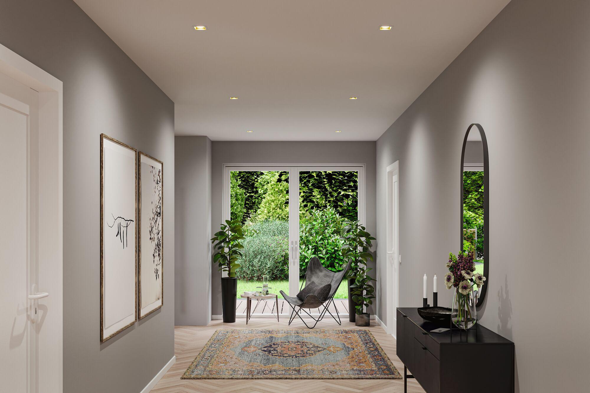 3x Recessed spotlight Cole Coin Square Gold 3