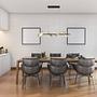 4-burner LED pendant light Tessa Steel 3