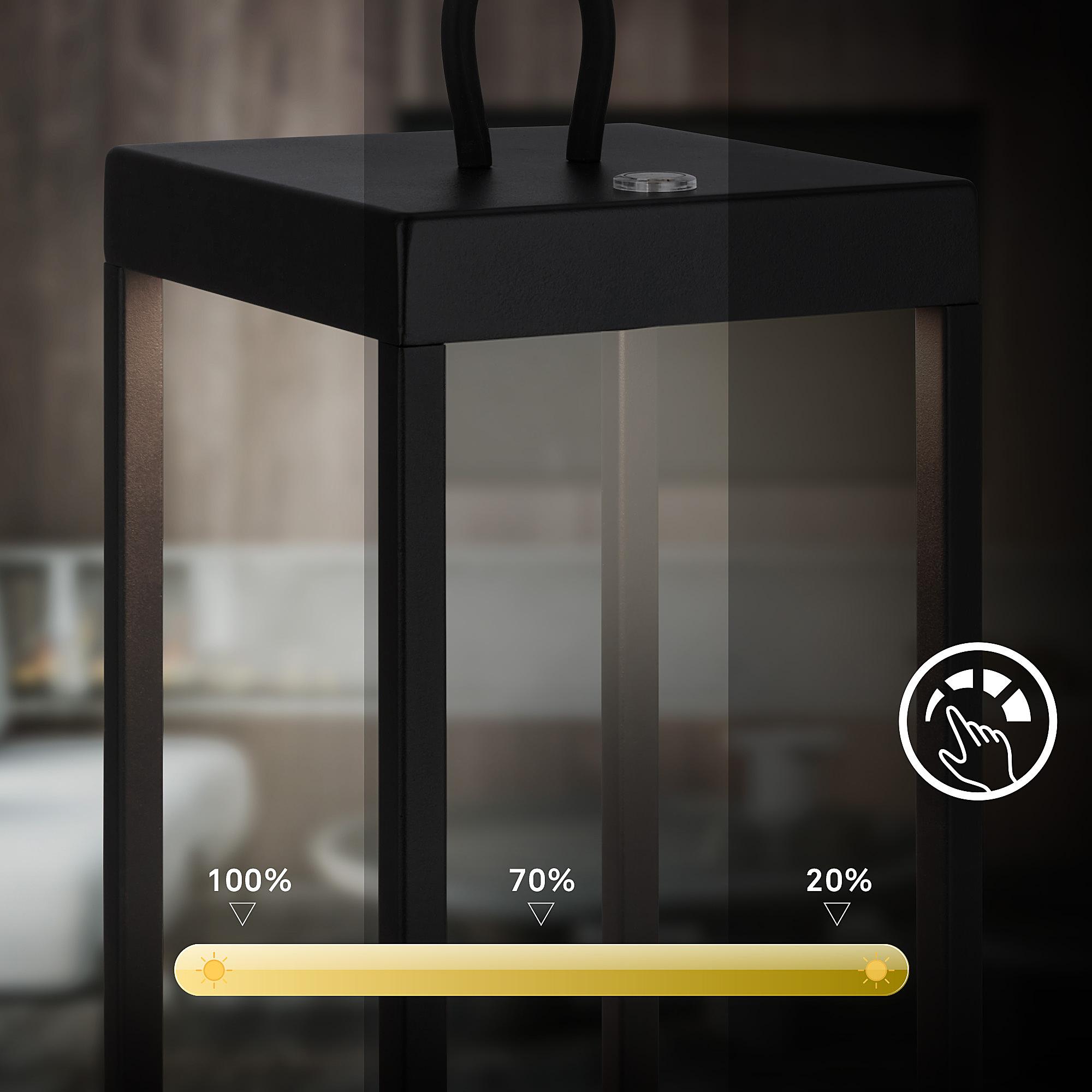 LED Battery Table Lamp Luca Black 4