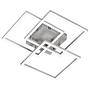 1-Flame LED Ceiling Light Seth Type C Iron 3