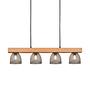 Ceiling lamp Cestino Solid wood 4-light brown 2