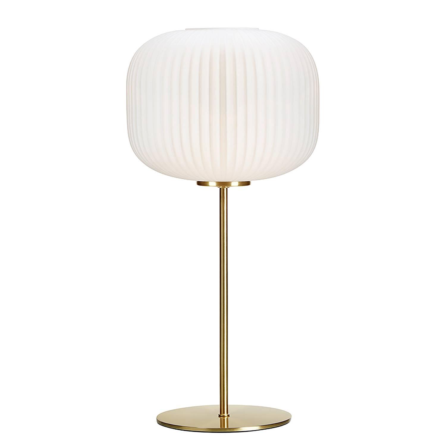 Table lamp Sober frosted glass 1-bulb White 1