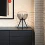 1-Flammig Table lamp Malle Smoked glass Iron 3