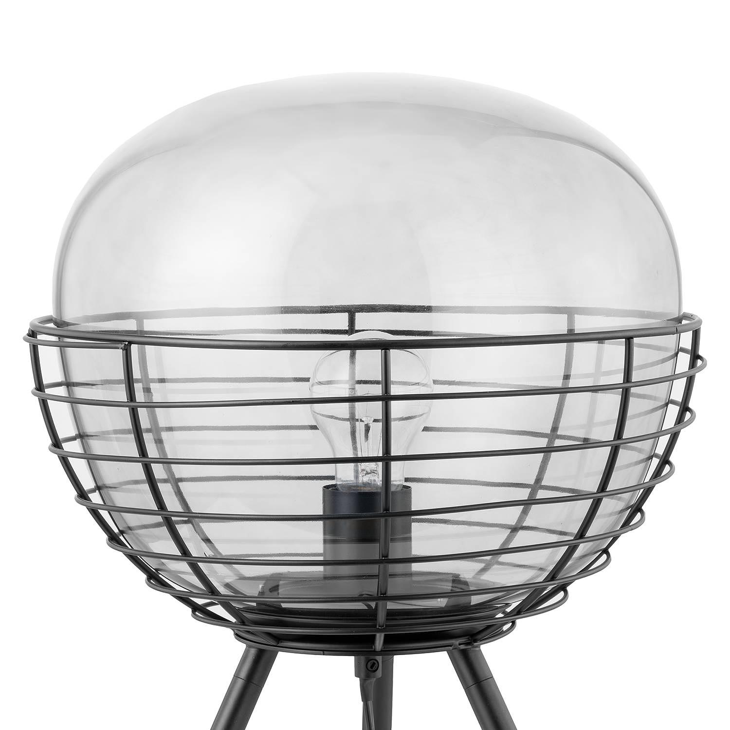 1-Flammig Table lamp Malle Smoked glass Iron 4