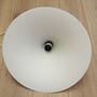 Vintage pendant lamp metal white 1960s 9