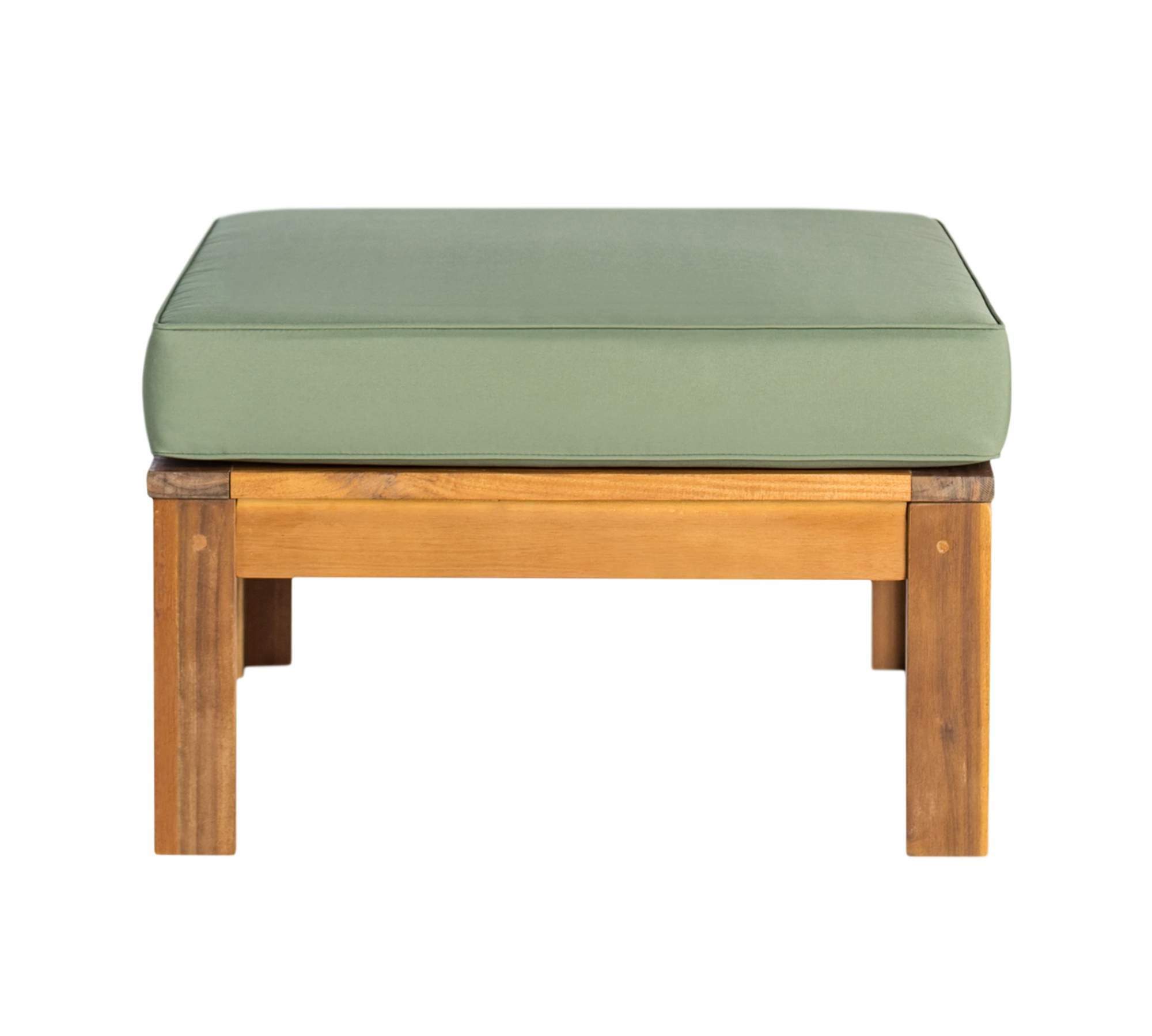 Loungetisch Akazienholz Webstoff Grün 2