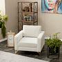 Lima Armchair Cream with gold legs 1