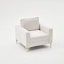 Lima Armchair Cream with gold legs 2