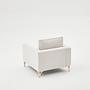 Lima Armchair Cream with gold legs 4