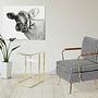Lucilla Side Table Stainless Steel Gold White 1