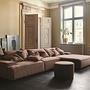 Daphne 1-seater chaise longue left Maya warm grey 5