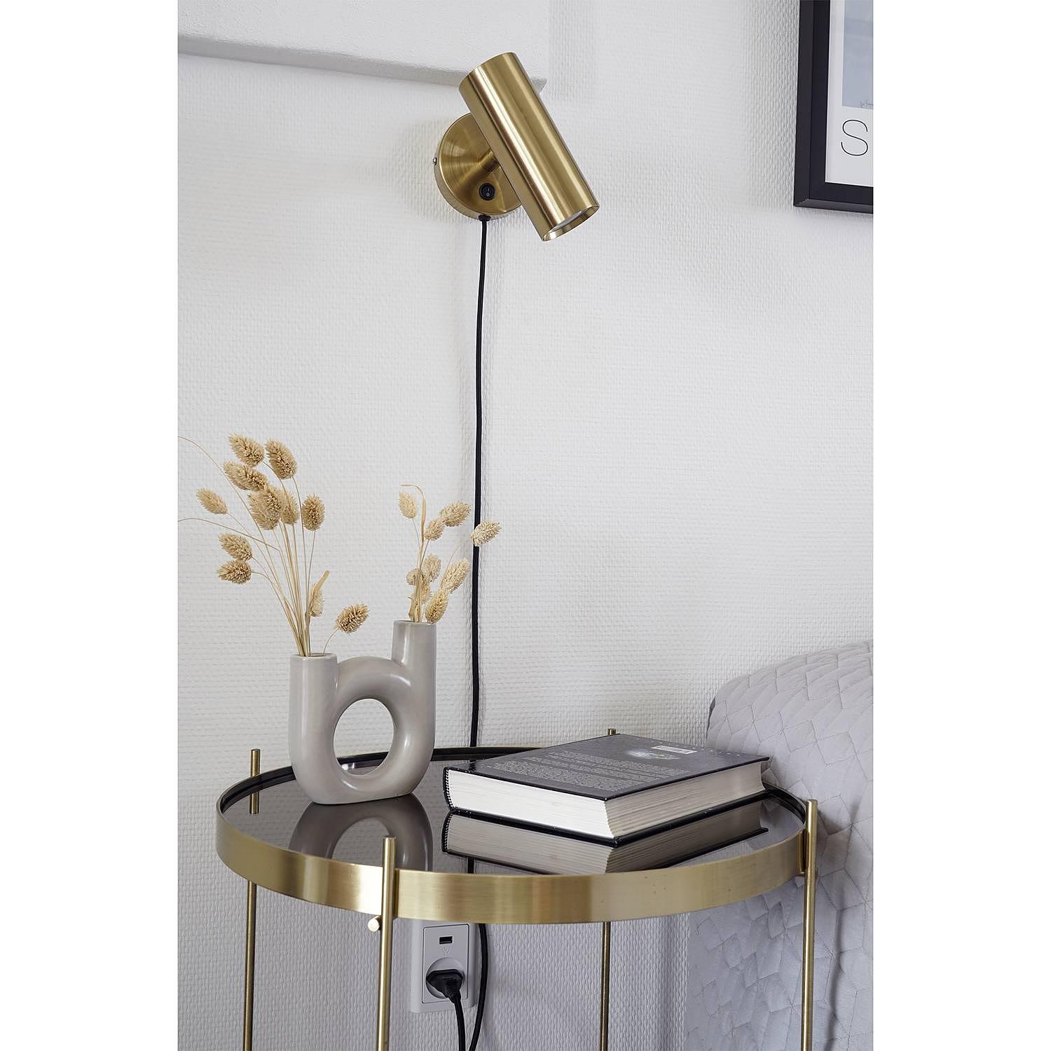 Wall lamp Paris Steel 1-light Gold 3