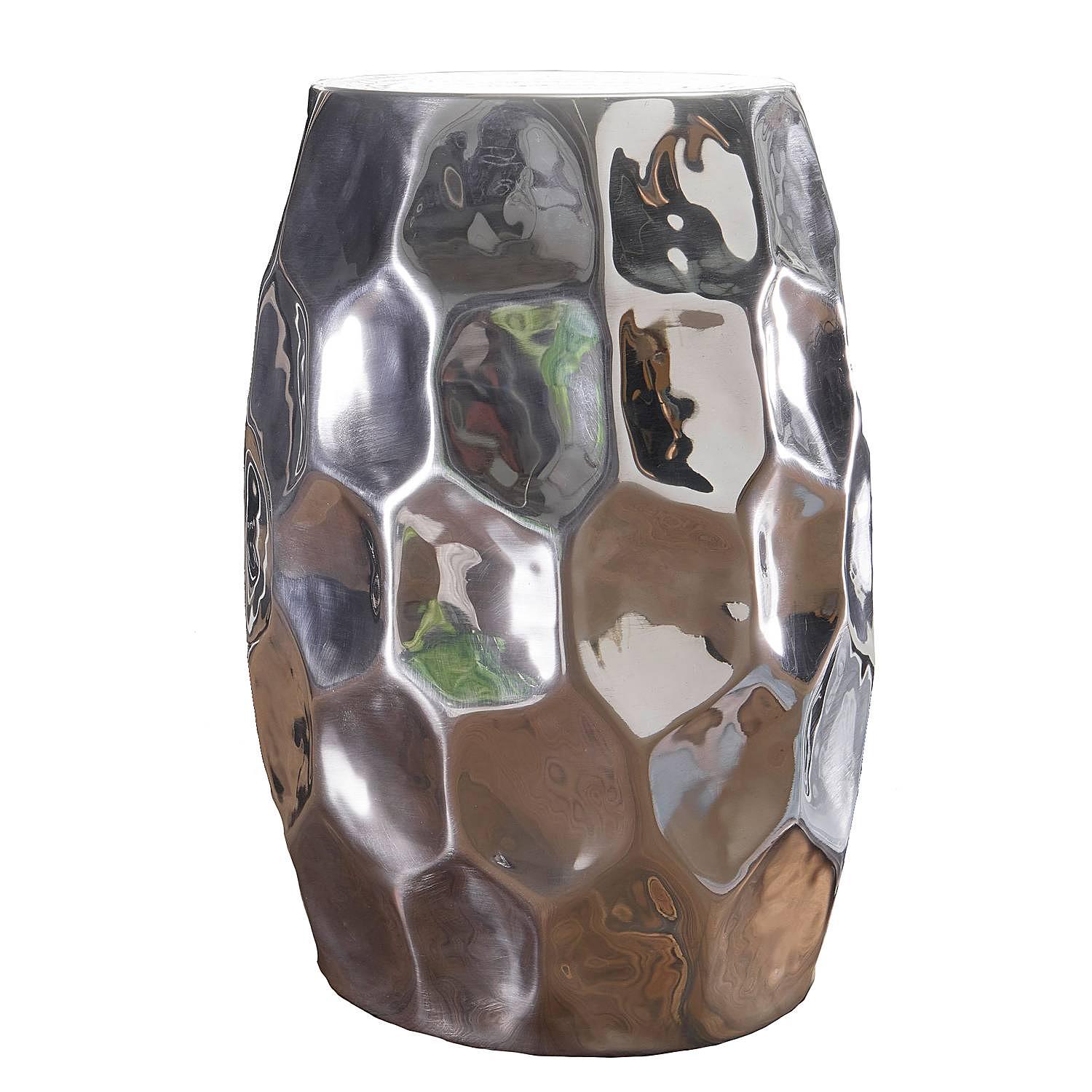 Valdez Side Table Aluminum Silver 30cm 0