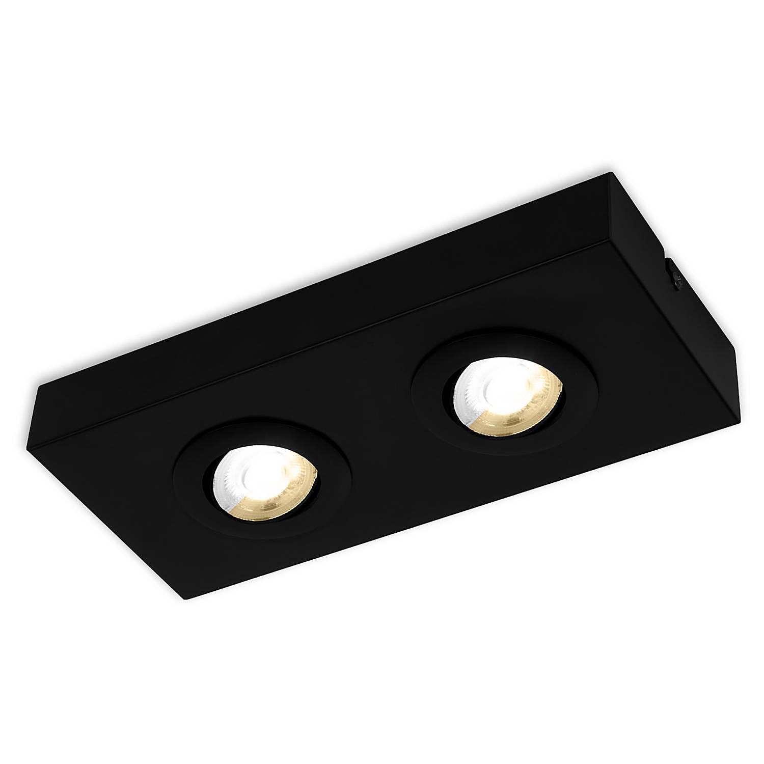 Morco LED Ceiling Light Aluminum Black 2-flame 0