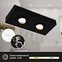 Morco LED Ceiling Light Aluminum Black 2-flame 3
