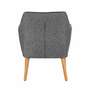Loungesessel Massivhol Webstoff Grau 4