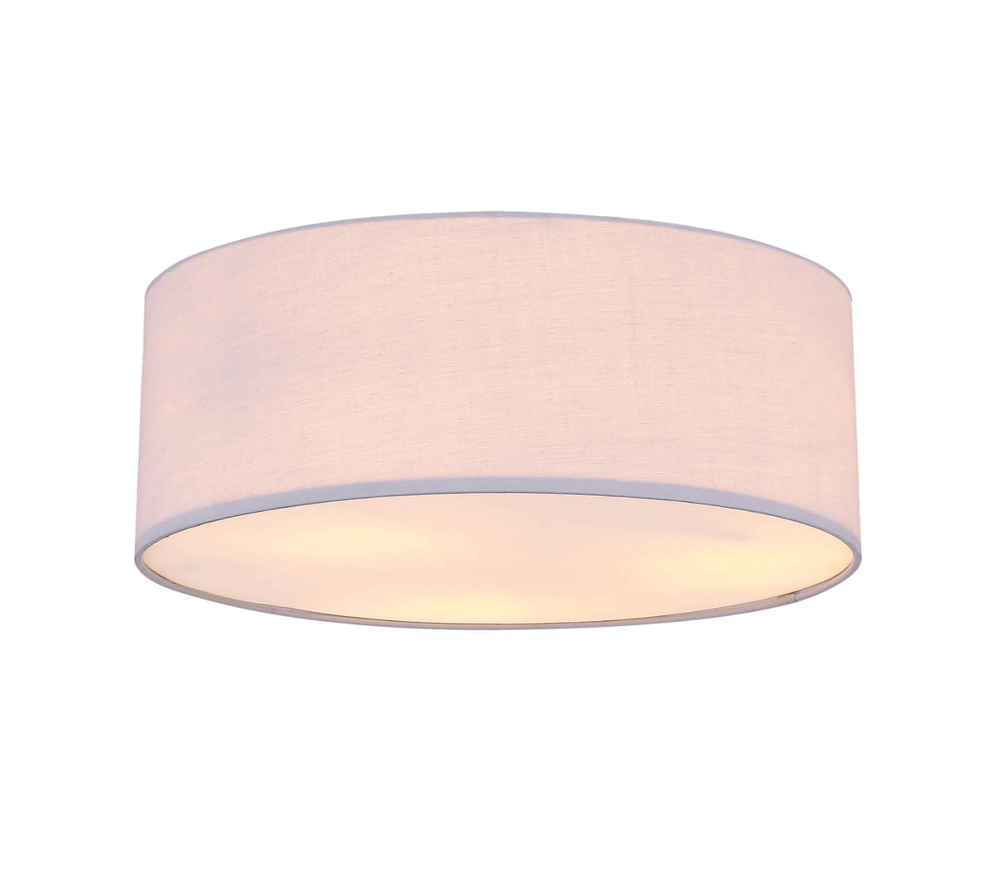 Ceiling light 3-flame blended fabric grey 0