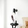 1-Single-flame wall light Rochelle Aluminum Black 0