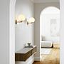 1-Flame Wall Lamp Shapes Aluminum Brass 0