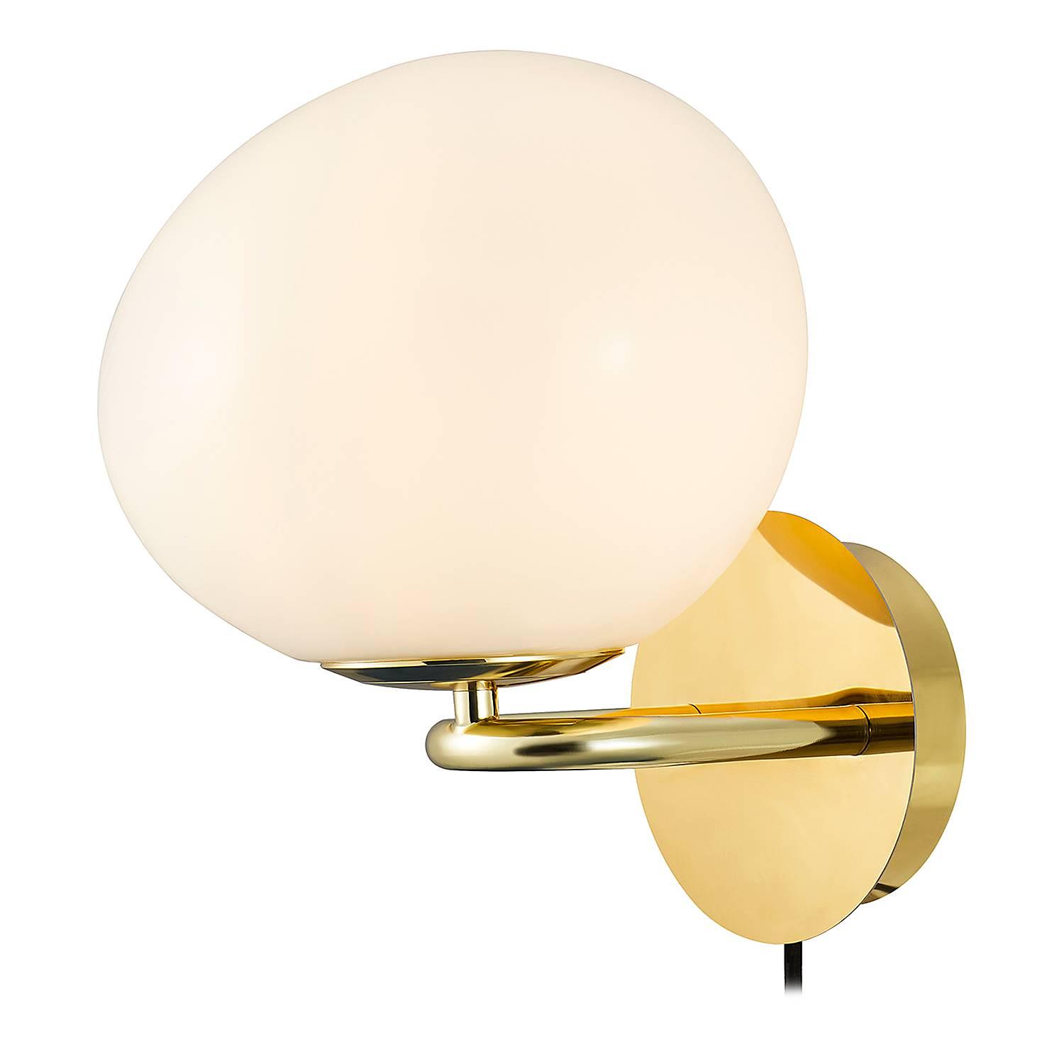 1-Flame Wall Lamp Shapes Aluminum Brass 2