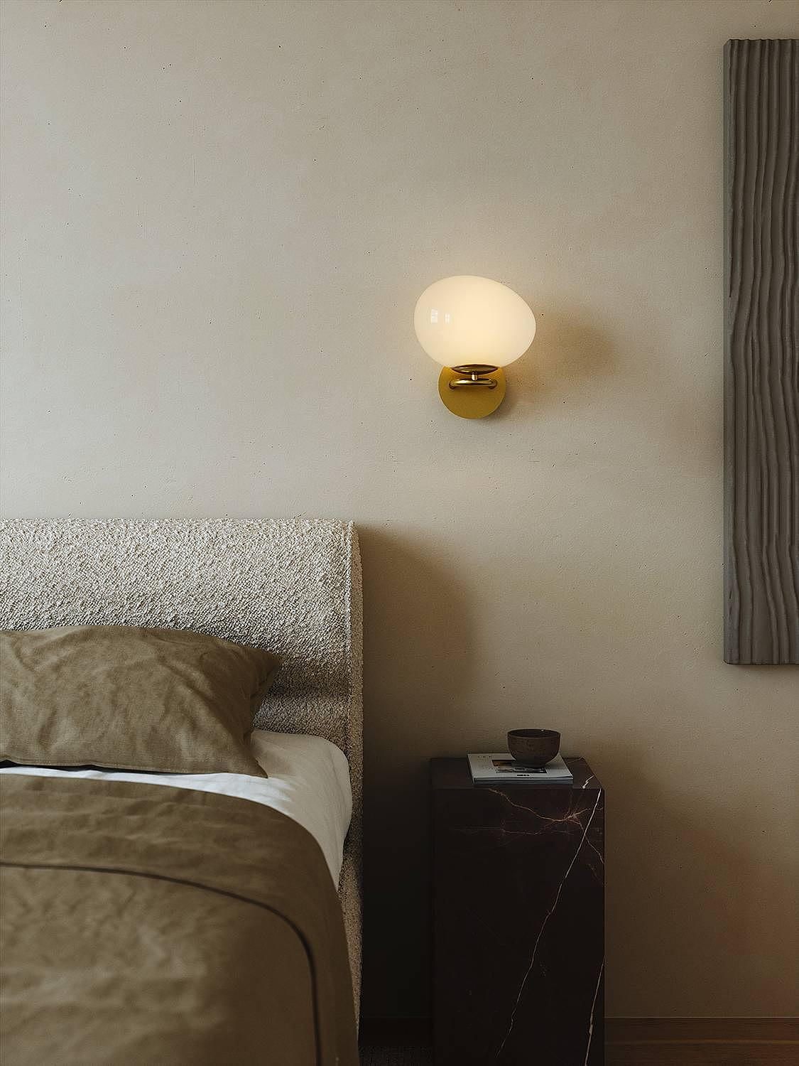 1-Flame Wall Lamp Shapes Aluminum Brass 3