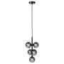 Pendant light 5-flame smoked glass metal grey 4