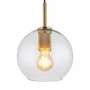 Pendant lamp 1-bulb clear glass gold 0