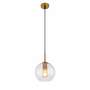 Pendant lamp 1-bulb clear glass gold 1