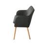 Küchensofa Webstoff Holz Grau 2