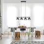 Zea Type B pendant lamp smoked glass iron 4-flame 1