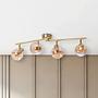 Libby Ceiling Light Clear Glass Iron 4-flame 3