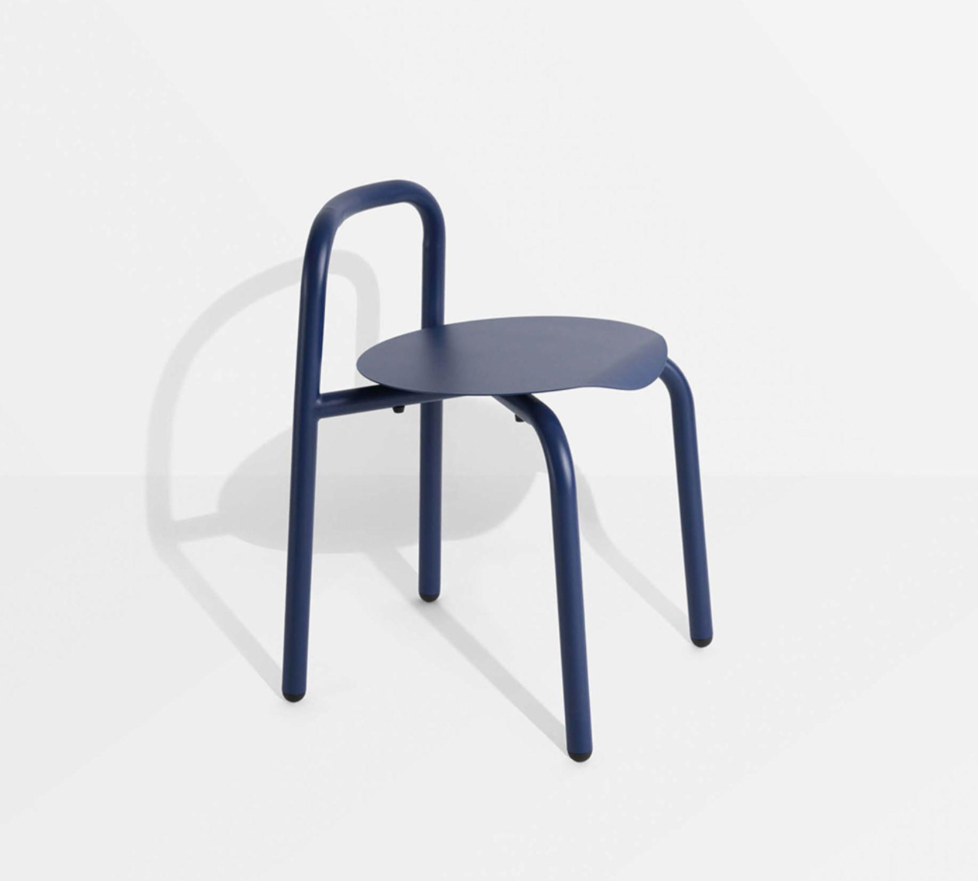 32 Stool Outdoor Steel tube Blue 0
