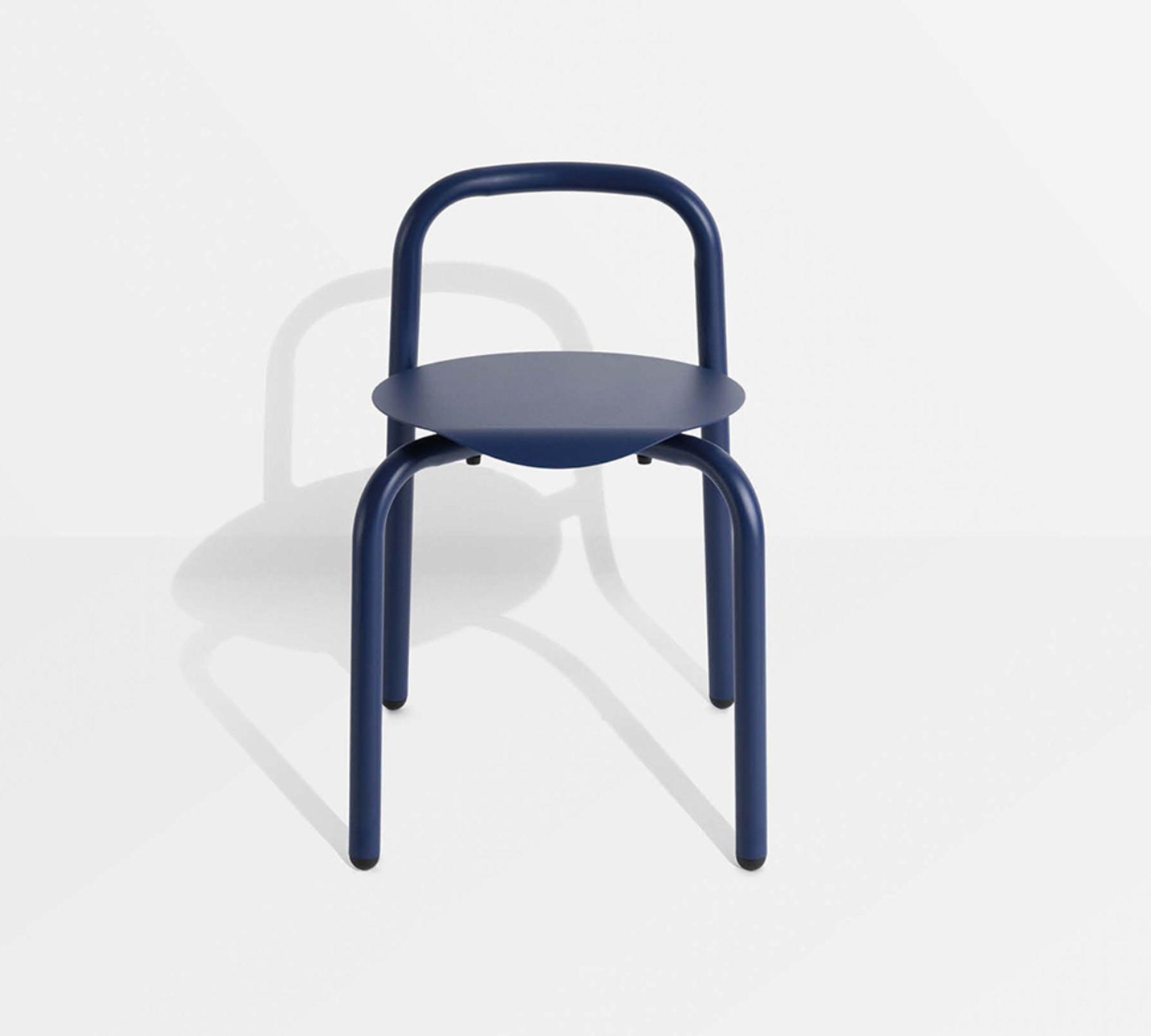32 Stool Outdoor Steel tube Blue 2