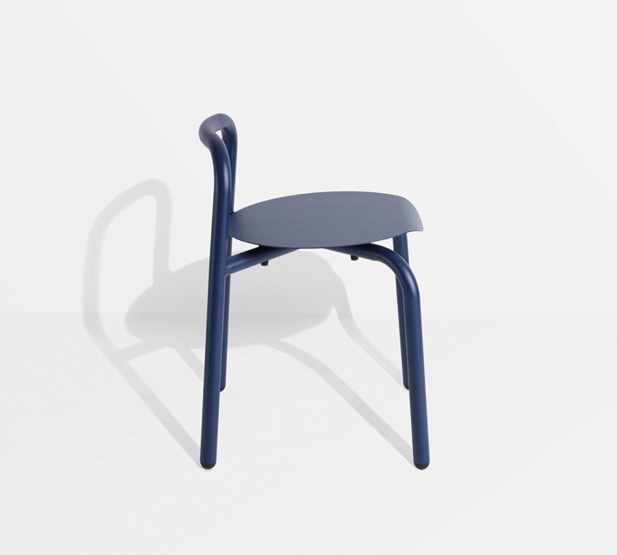 32 Stool Outdoor Steel tube Blue 3
