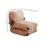 Fold Velvet Armchair Sofa Bed 1-Seater Camel 7